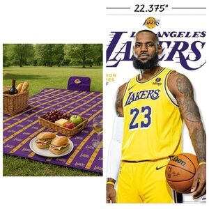 NBA Los Angeles Lakers Purple and Gold Picnic Blanket